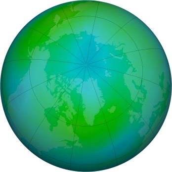 Arctic ozone map for 1986-10